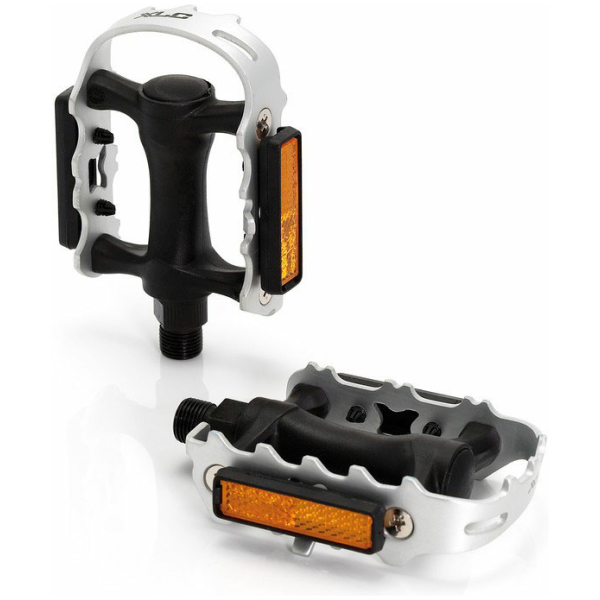 Xlc PEDAAL ATB ALM ZI/ZW STEL PDM01 Zilver/Zwart