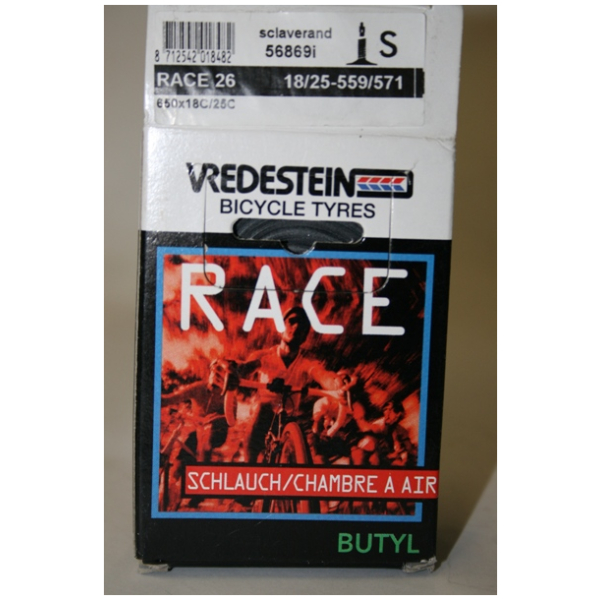 Vredestein Bib 26 650x23c frans 50mm race Zwart