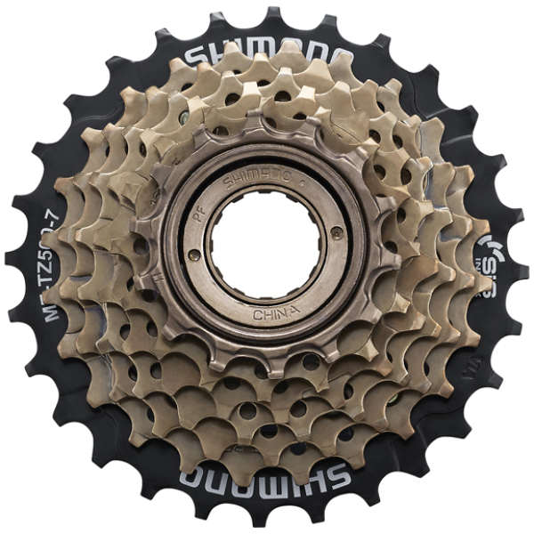 Shimano FREEWHEEL SH TZ500 7V 14-28 ZI/ZW Zilver/Zwart