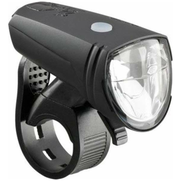Axa KOPLAMP GREENLINE 15 USB ZW Zwart