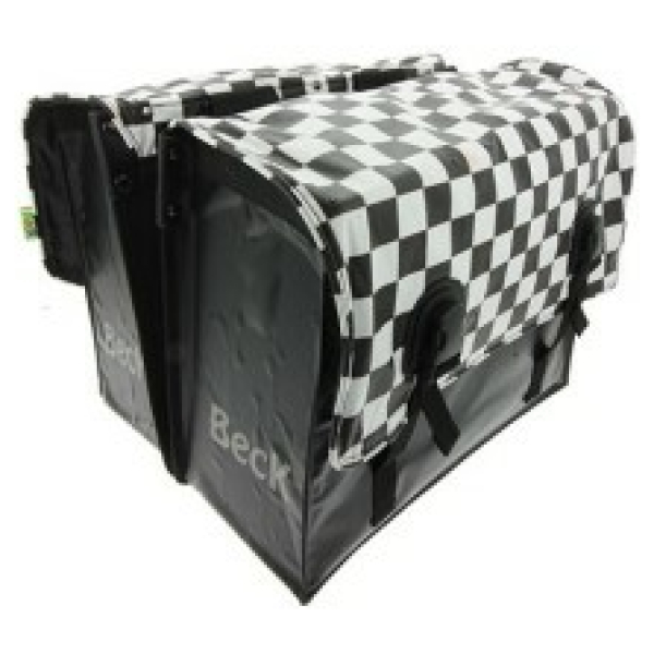 Beck Big Black checker tas liter dubbele tas Zwart / Wit
