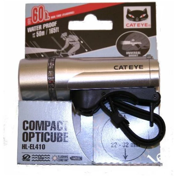 Cateye KOPLAMP LED(3)EL410C ZILVER