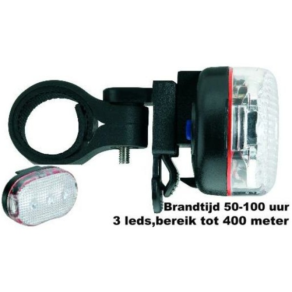 Torch KOPLAMP 4019 3 LED BATT STUUR ZWART