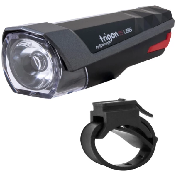 Xlc KOPLAMP TRIGON USB LED BATT INCL. BEVESTIGING Zwart