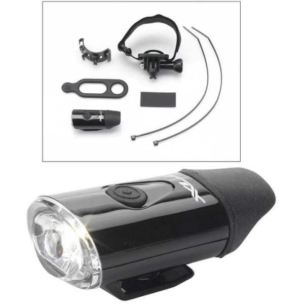 Xlc HELMLAMP LED USB ZW Zwart