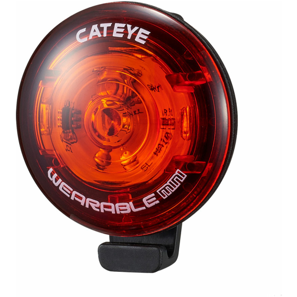 Cateye ACHTERLICHT CAT WEARABLE MINI WA10 LED BATT Zwart