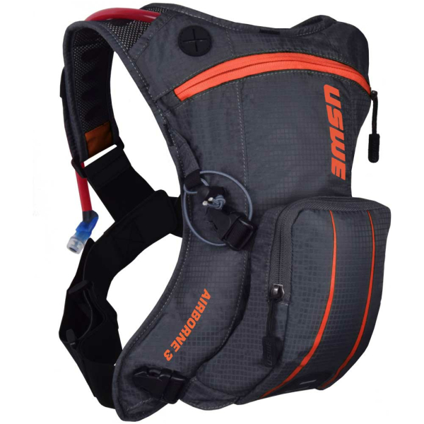 Uswe RUGTAS AIRBORNE 3 HYDRATION PACK GRY/OR Grey/Orange