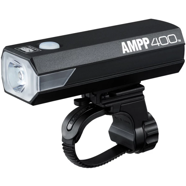 Cateye KOPLAMP CAT AMPP400 EL084RC LED ZW Zwart