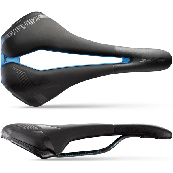 Selle Italia ZADEL SIT X-LR E-BIKE SUPERFLOW L3 ZW/BL Zwart/Blauw