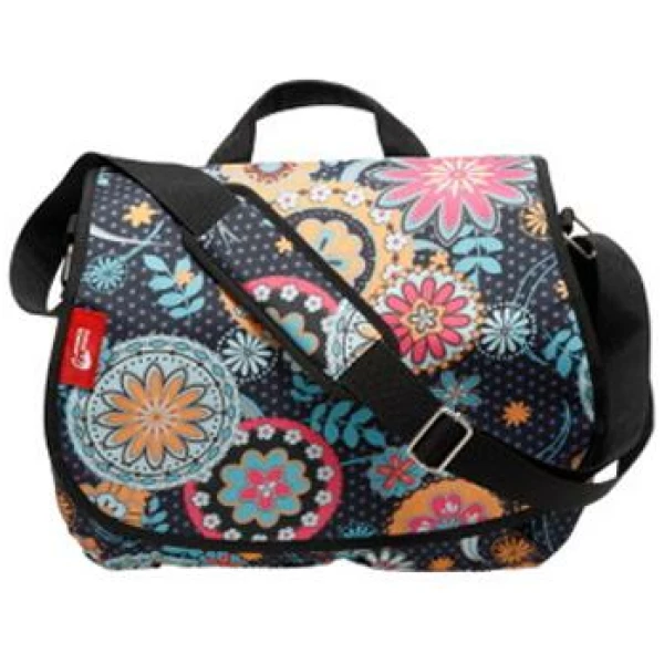 New Looxs TAS SENORA ENKEL CANVAS FLORI ZWART FLORI ZWART / BLACK
