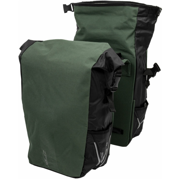 Xlc TAS VLIGHT ROLLTOP DUBBEL GR/ZW BAS106 Groen/Zwart