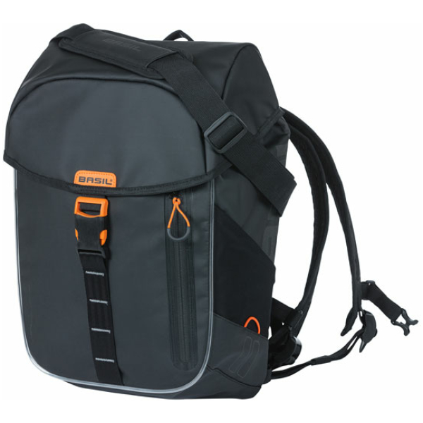 Basil RUGTAS BAS MILES NORDLIGHT ZW/OR Black Orange