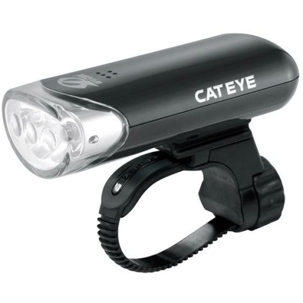 Cateye KOPLAMP CAT EL135N 3 LED BATT STUUR ZW Zwart