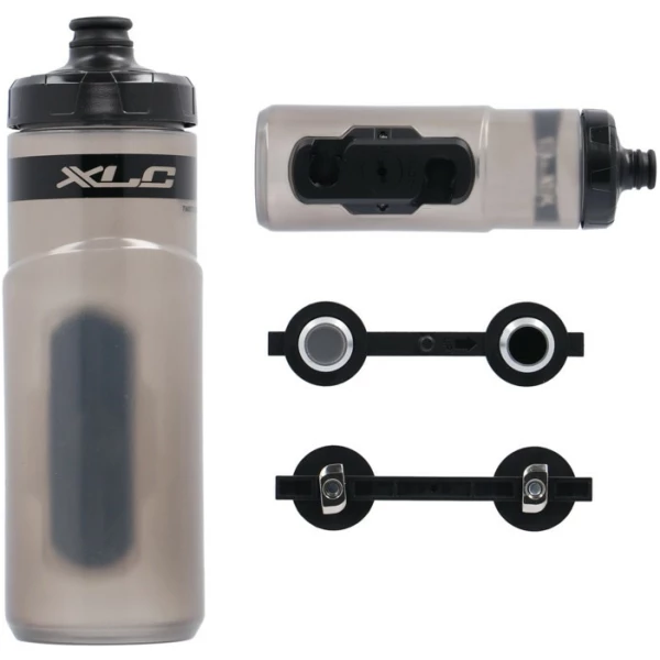 Xlc BIDON FIDLOCK M/ADAPT 600ML TRANS MRS05 Transparant