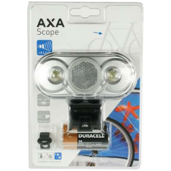 Axa KOPLAMP SCOPE LED BATT KB KRT ZWART