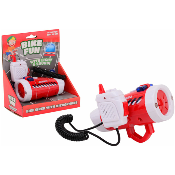 Merkloos HOORN KIND SIRENE MICROFOON BRANDWEER Rood