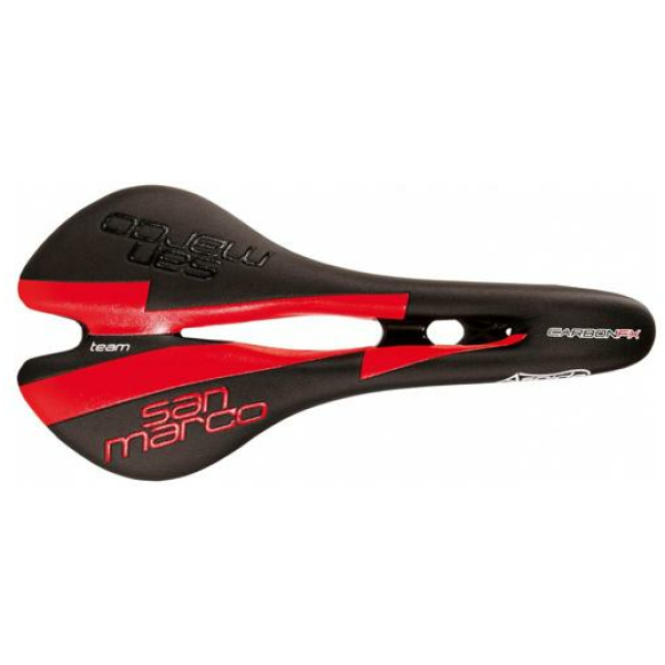 Selle San Marco ZADEL SM ASPIDE CARBON FX OPEN TEAM ZWART/ROOD