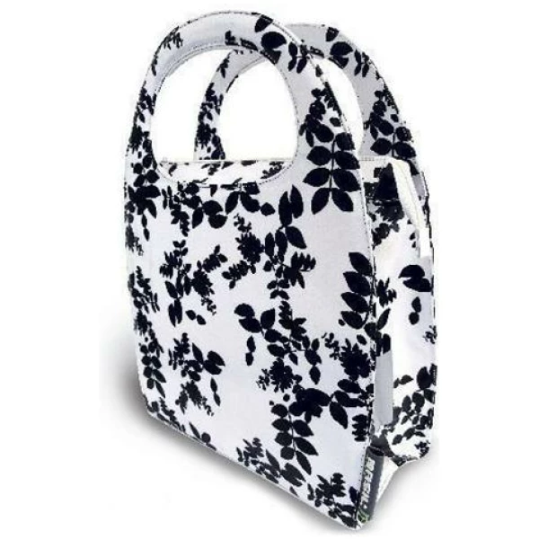 Basil TAS SHOPPER MIRTE WI/ZW Wit/Zwart