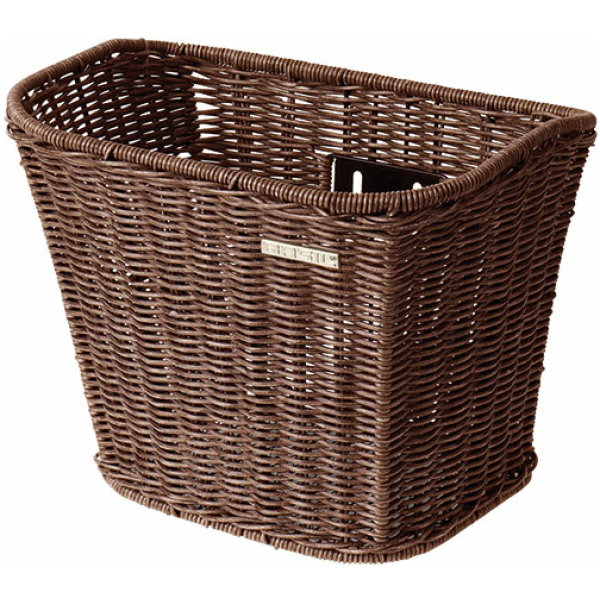 Basil MAND BAS PVC VAST V BOSTON RATTAN LOOK BR Z/BEV Natuur Bruin