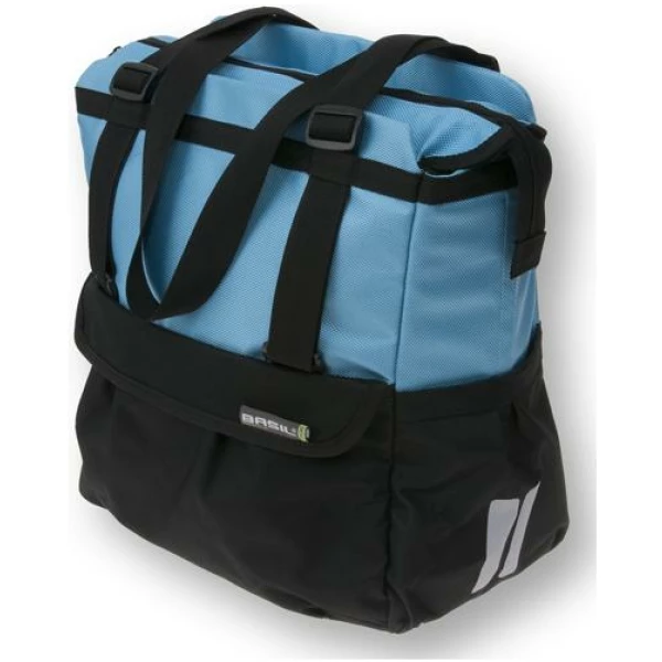 Basil TAS SHOPPER XL 20L ZWART/BLAUW ZWART BLAUW