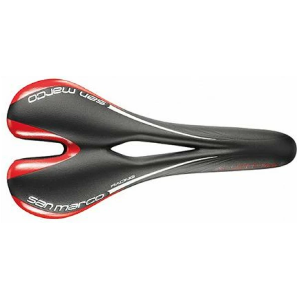 Selle San Marco ZADEL SM 2013 ASPIDE RACING RED ARROWHEAD ZW/RO ZWART / ROOD