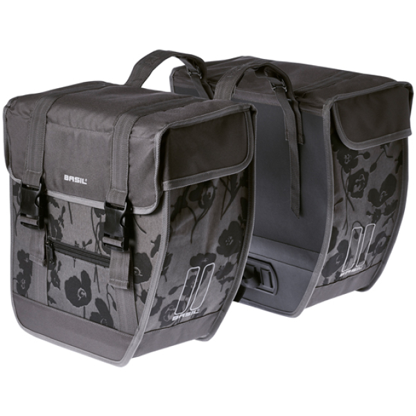 Basil TAS BAS TOUR XL DUBBEL SCHUIN 40L Moonstone Grey