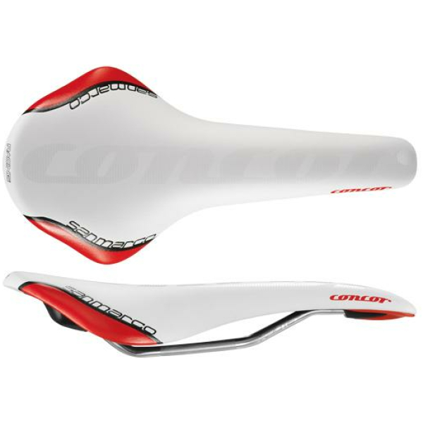 Selle San Marco ZADEL SM CONCOR RACING RED WI/RO WIT/ROOD