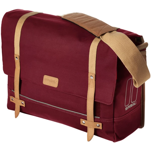 Basil TAS BAS PORTLAND MESSENGER ROOD 20L Dark Red