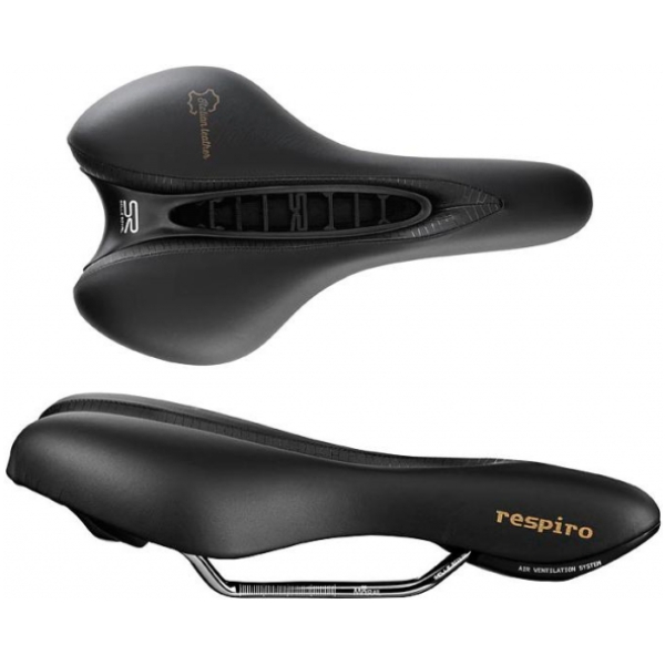 Selle Royal ZADEL SR RESPIRO ATHLETIC LEER UNI ZW Zwart