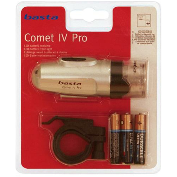 Basta KOPLAMP COMET 4 PRO LED BATT STUUR KRT ZILVER