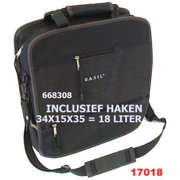 Basil TAS SHOPPER MAKA 18LITER ZWART