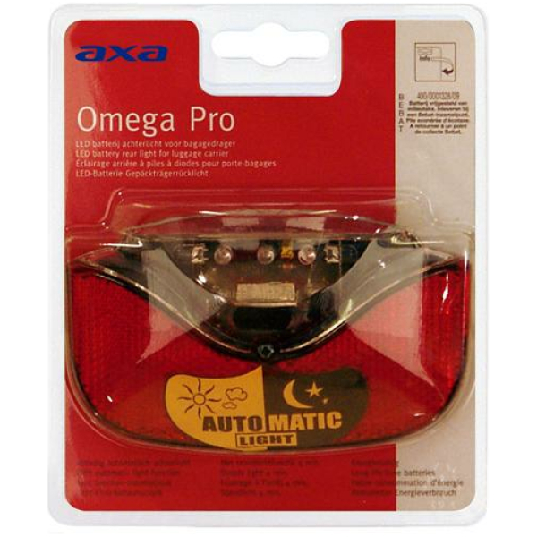 Axa ACHTERLICHT OMEGA PRO LED BATT STL AUT KRT