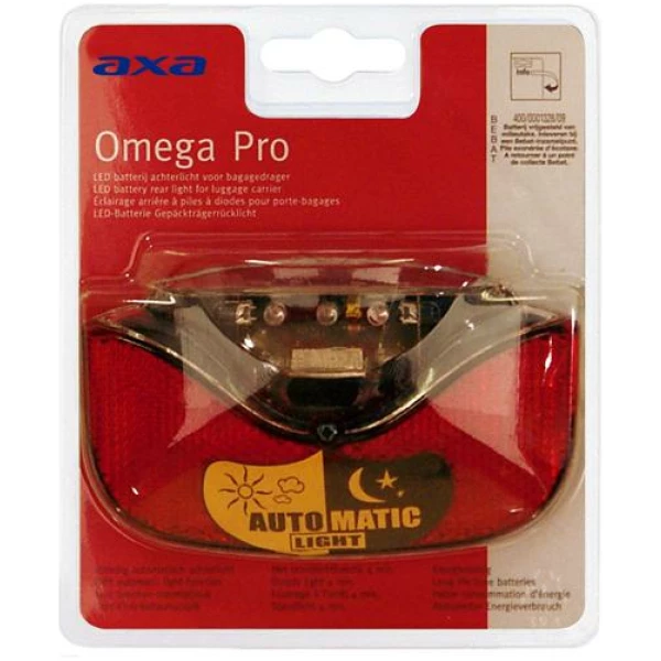 Axa ACHTERLICHT OMEGA PRO LED BATT STL AUT KRT