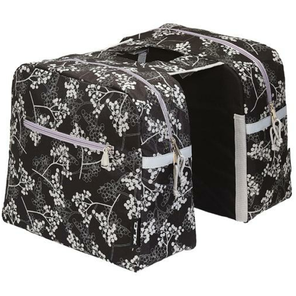 Xlc TAS SHOPPER DUBBEL BERRY ZWART