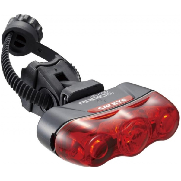 Cateye ACHTERLICHT CAT RAPID 3 AUTO AU630 LED Zwart