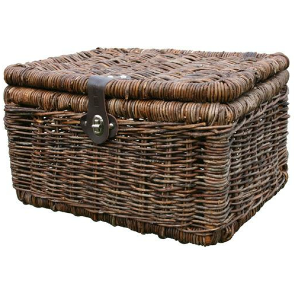 Basil MAND BAS RIET V DURBAN M/DEKSEL 49X36X28 NATUREL Bruin
