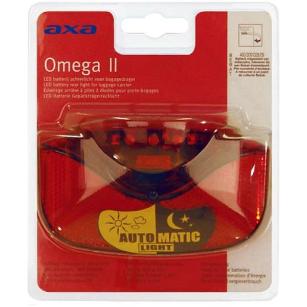 Axa ACHTERLICHT OMEGA II LED BATT AUT 80MM KRT
