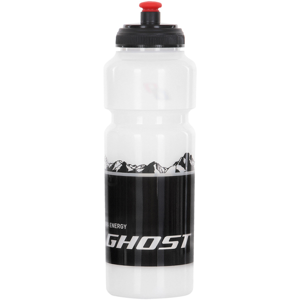 Ghost BIDON GH 750ML TR/ZW/RO Transparant/Zwart/Rood