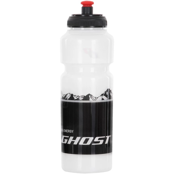 Ghost BIDON GH 750ML TR/ZW/RO Transparant/Zwart/Rood