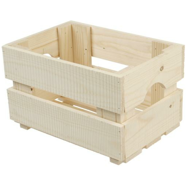 Merkloos KRAT HOUT GROOT Naturel