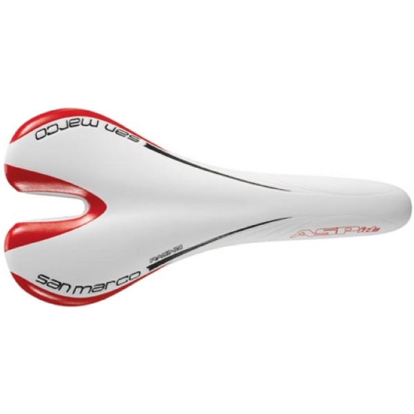 Selle San Marco ZADEL SM ASPIDE RACING RED WI/RO WIT/ROOD