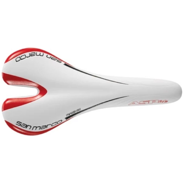 Selle San Marco ZADEL SM ASPIDE RACING RED WI/RO WIT/ROOD