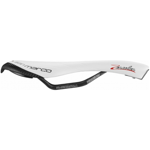 Selle San Marco ZADEL SM ZONCOLAN CARBON FX WI/ZW WIT/ZWART