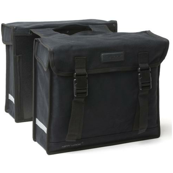 New Looxs TAS CANVAS CLASSIC DUBBEL Zwart