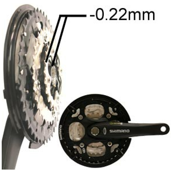 Shimano Shim crankst 44/32/22 Deore octa zw Zwart