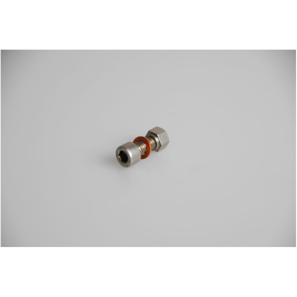 Merkloos ZADED ZADELPEN BOUT + MOER RVS Zilver