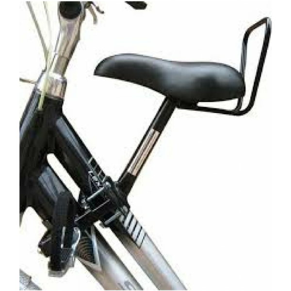 Merkloos Zadel kinder zitje op buis damesfiets Black