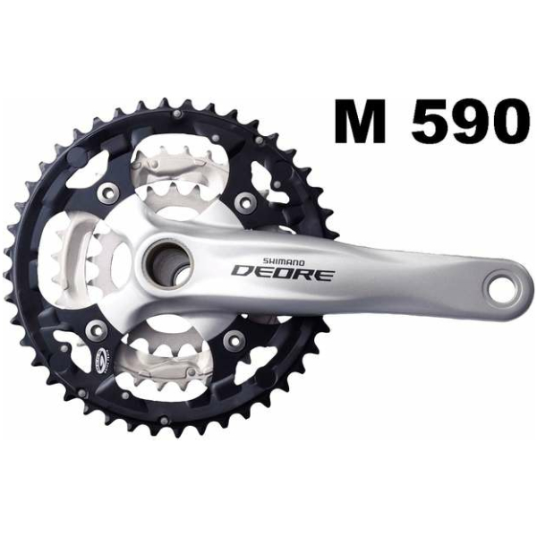 Shimano Shim crankst 44/32/22 Deore + BB zi Zilver