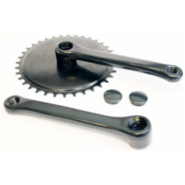 Cortina crankstel 36t 24 Mini Transp Zwart