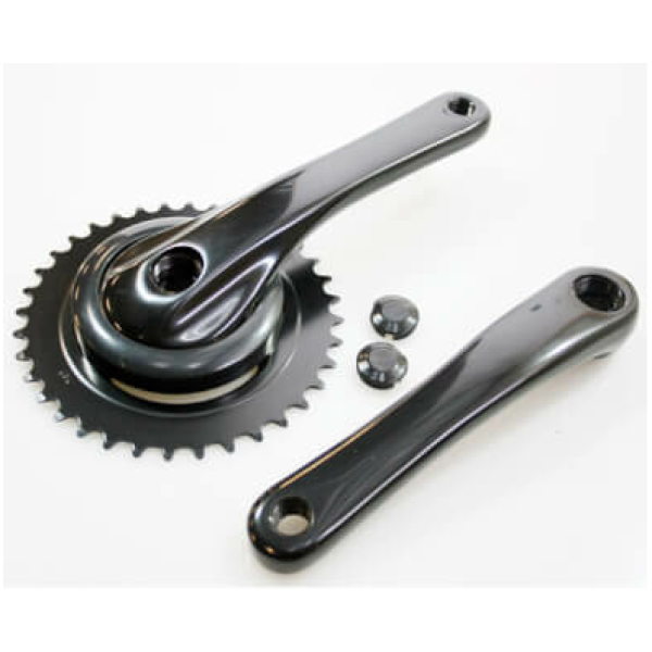 Cortina crankstel 36t alu Zwart